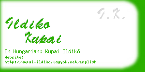 ildiko kupai business card