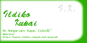 ildiko kupai business card